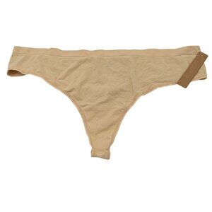 SKIMS Kim Kardashian Soft Smoothing Seamless Thong Panty Sand Beige Womens Sz 3X